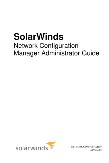 SolarWinds Orion Network Configuration Manager .