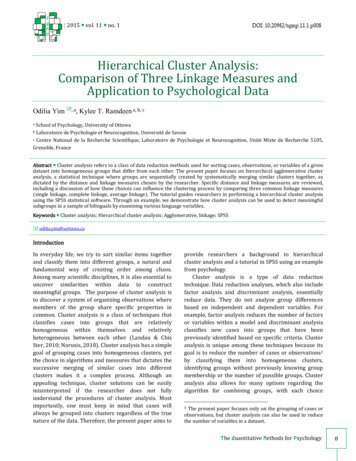 Hierarchical Cluster Analysis: Comparison Of Three Linkage .