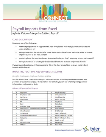 Payroll Imports From Excel - Tyler Technologies
