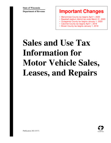Pub 202 Sales And Use Tax Information For Motor Vehicle .