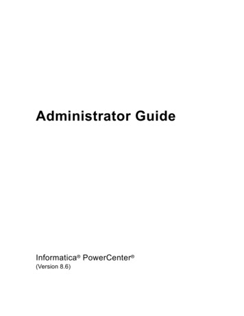 PowerCenter Administrator Guide - Webs