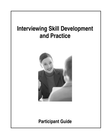 Interviewing Skill Development And Practice