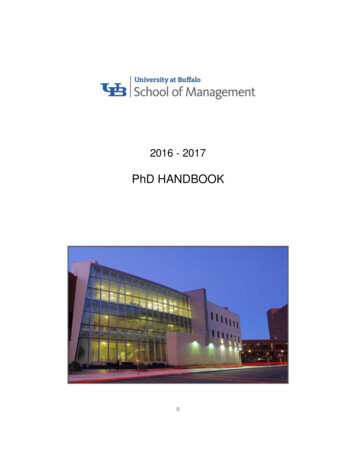 PhD HANDBOOK - University At Buffalo