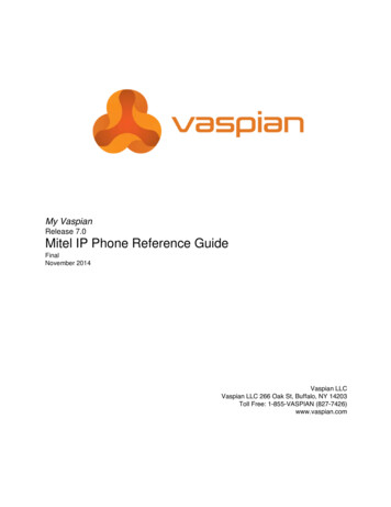 Mitel IP Phone Reference Guide - Vaspian