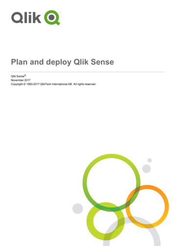 Plan And Deploy Qlik Sense