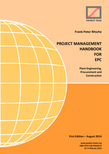 PROJECT MANAGEMENT HANDBOOK FOR EPC