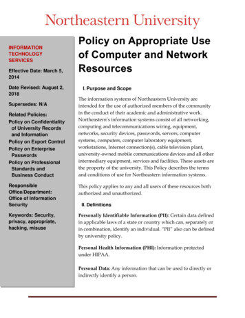 INFORMATION TECHNOLOGY Of Computer And Network 