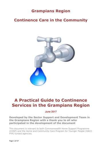 A Practical Guide To Continence Services In The Grampians .
