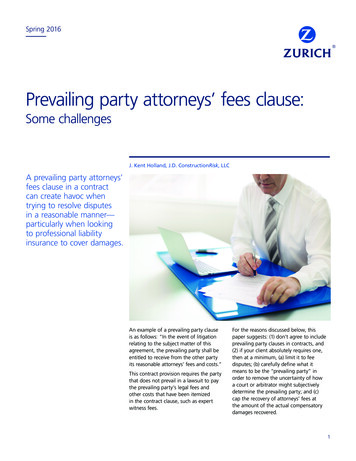 Prevailing Party Attorneys’ Fees Clause