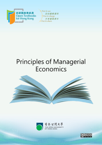 Principles Of Managerial Economics - Open Textbooks