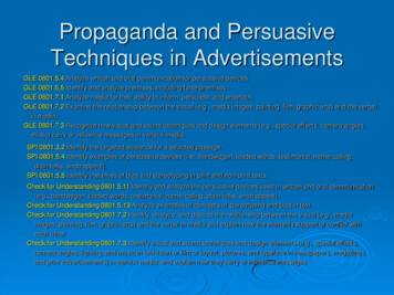 Propaganda And Persuasive Techniques In Advertisements