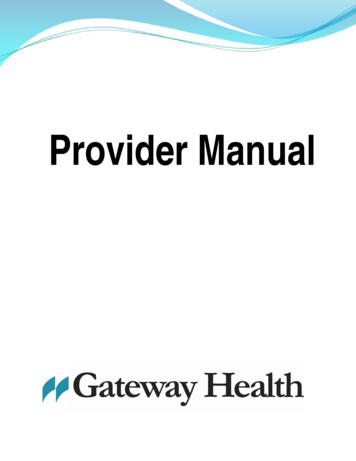 Provider Manual - Gateway Health