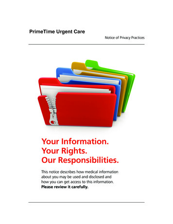 PTUC Privacy Practices - PrimeTime Urgent Care Medical