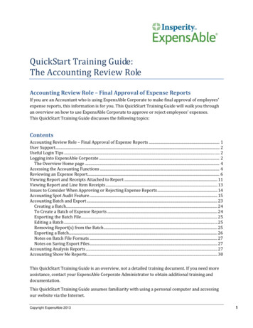 QuickStart Training Guide: The Accounting . - Insperity
