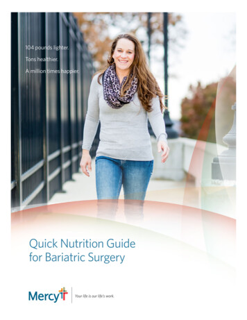 Quick Nutrition Guide For Bariatric Surgery