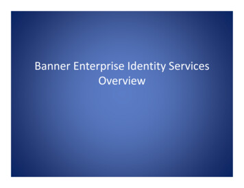 Banner Enterprise Identity Services Overview
