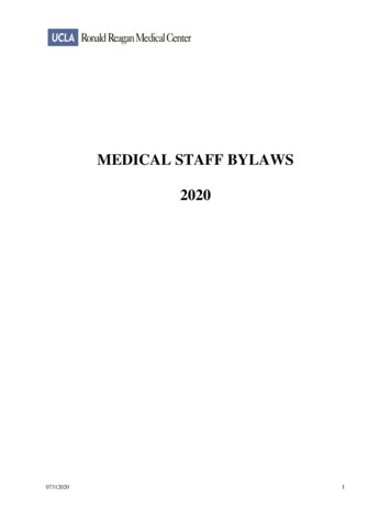 MEDICAL STAFF BYLAWS 2020 - UCLA Health