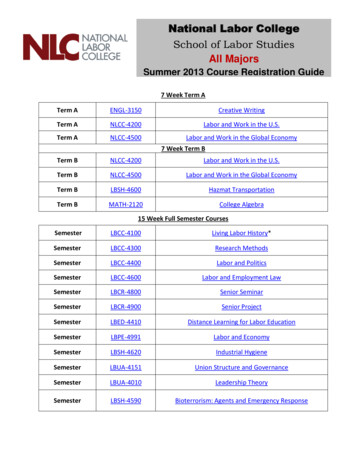 Summer 2013 Course Registration Guide