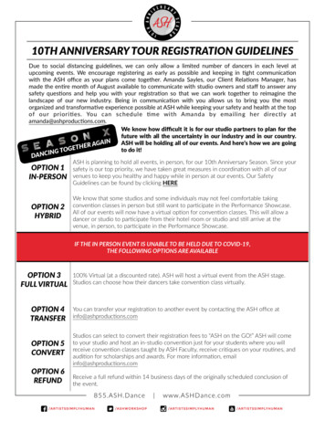 Registration Guidelines 20/21 - Dance Convention