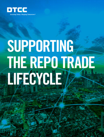 SUPPORTING THE REPO TRADE LIFECYCLE