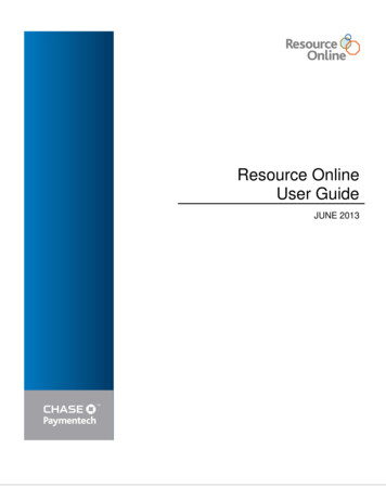 Resource Online User Guide - Merchant Services