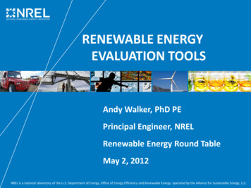 Renewable Energy Evaluation Tools