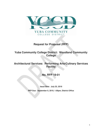 Request For Proposal (RFP) Yuba Community College District .