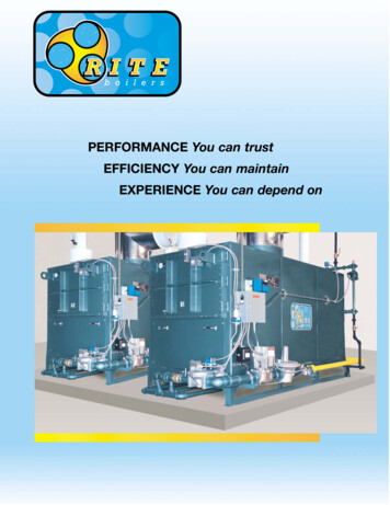 PERFORMANCE You Can Trust EFFICIENCY You Can . - Rite 