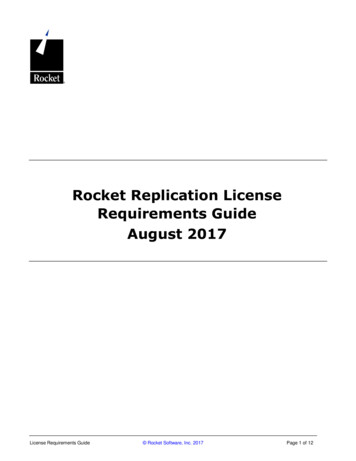 Rocket U2 License Requirements Guide - Rocket Software