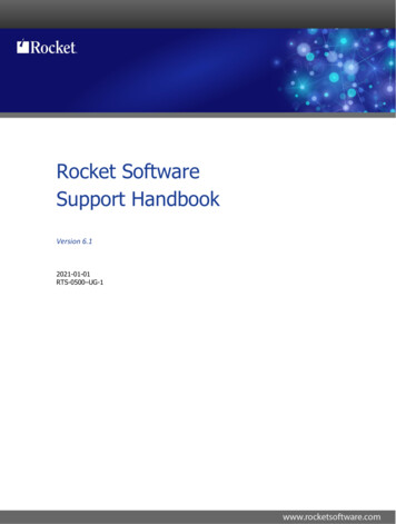 Rocket Software Support Handbook Version 5