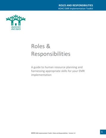 Roles & Responsibilities