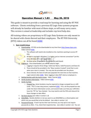 Operation Manual V 1.83 May 26, 2016