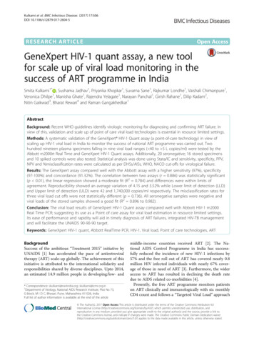 GeneXpert HIV-1 Quant Assay, A New Tool For Scale Up Of .