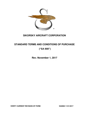 SIKORSKY AIRCRAFT CORPORATION STANDARD TERMS AND .