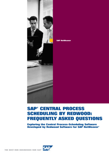 SAP CENTRAL PROCESS SCHEDULING BY REDWOOD: 
