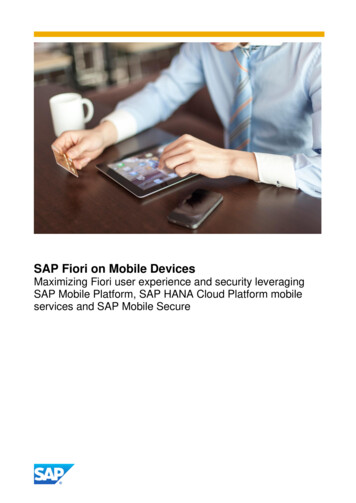 SAP Fiori On Mobile Devices