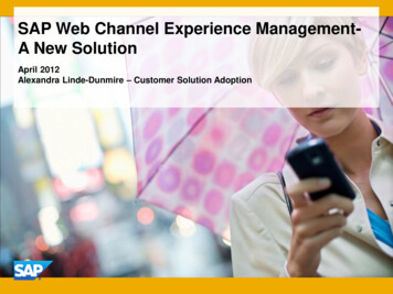 SAP Web Channel Experience Management- A New Solution