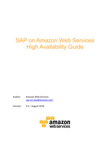 SAP On AWS High-Availability Guide