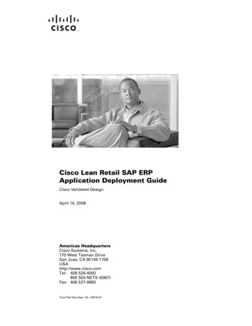 Cisco Lean Retail SAP ERP Application Deployment Guide
