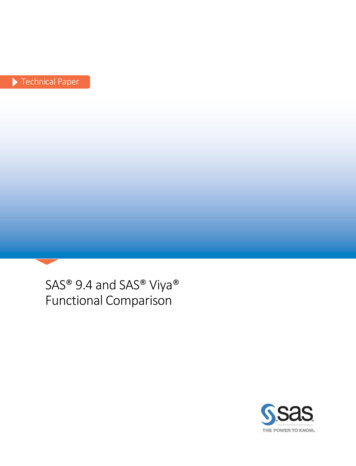 SAS 9.4 And SAS Viya Functional Comparison