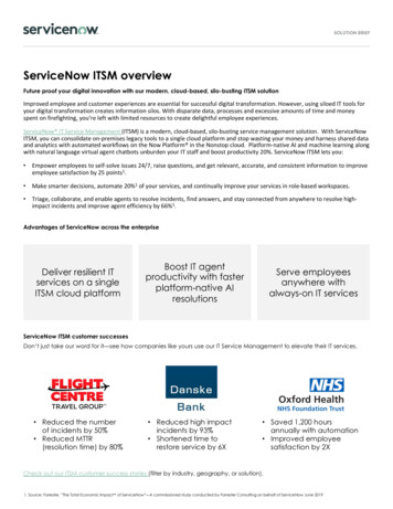 ServiceNow ITSM Overview