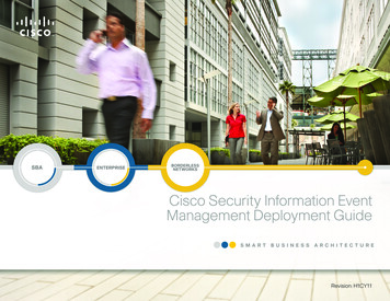 Cisco Security Information Event Management Deployment 