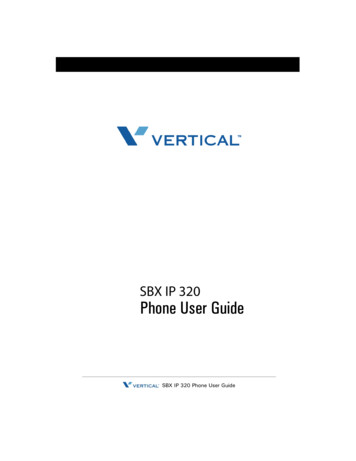 Vertical SBX IP 320 Phone User Guide - Bcstel 
