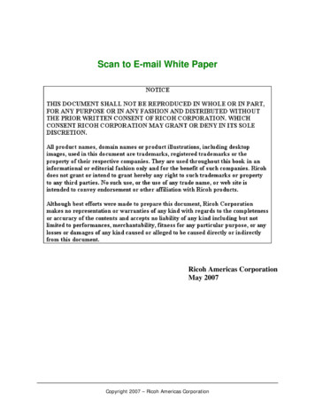 Scan To E-mail White Paper - Ricoh USA