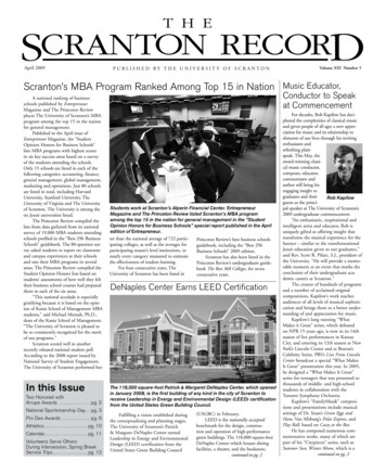 Scranton’s MBA Program Ranked Among Top 15 In Nation 