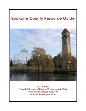 Spokane County Resource Guide - Fdewi 