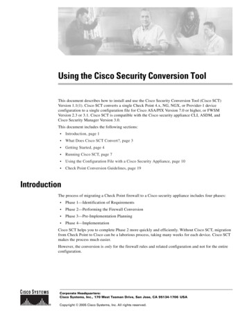 Using The Cisco Security Conversion Tool