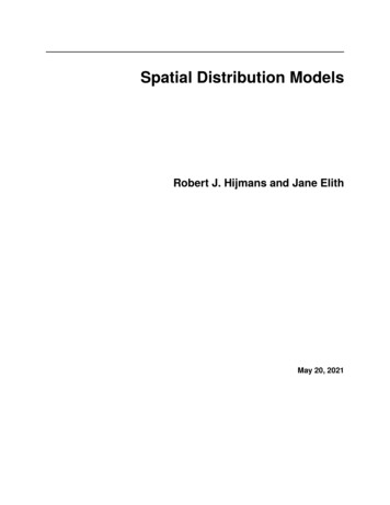 Spatial Distribution Models - Spatial Data Science With R