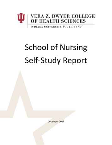 School Of Nursing Self-Study Report