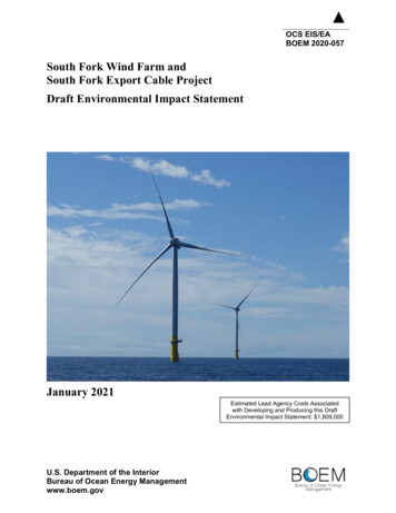 South Fork Wind Farm And South Fork Export Cable Project .